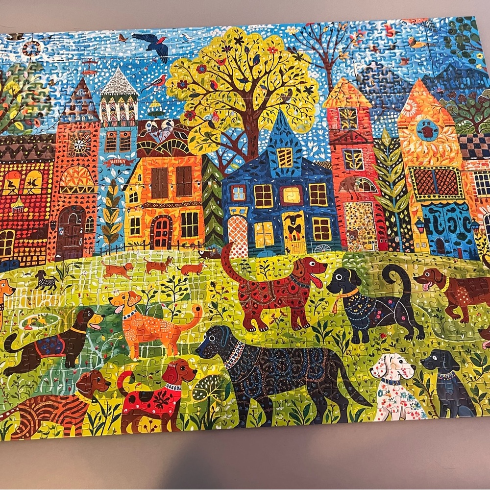 Colorful 1000 piece high quality Dog Puzzle